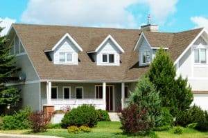 a home with asphalt shingles