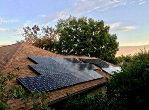 solar panels installed on a Colorado roof