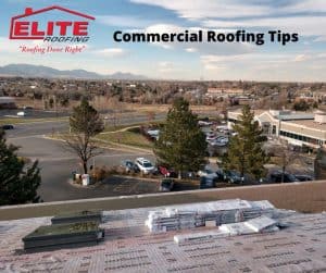 Commercial roofing job with shingles on top of Denver roof.