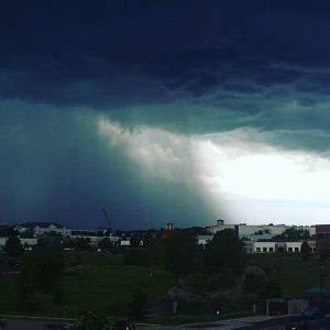 photo of a hail storm in Denver