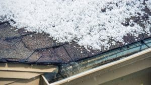 Roof hail damage and hail on roof in Denver