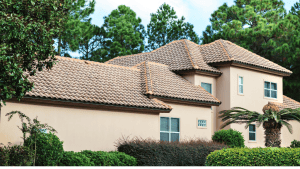 House with tile roofing
