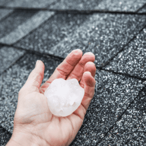 hail damage roof in Aurora Colorado